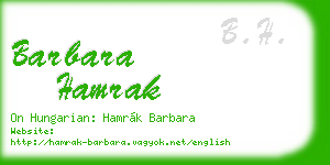 barbara hamrak business card
