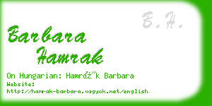 barbara hamrak business card